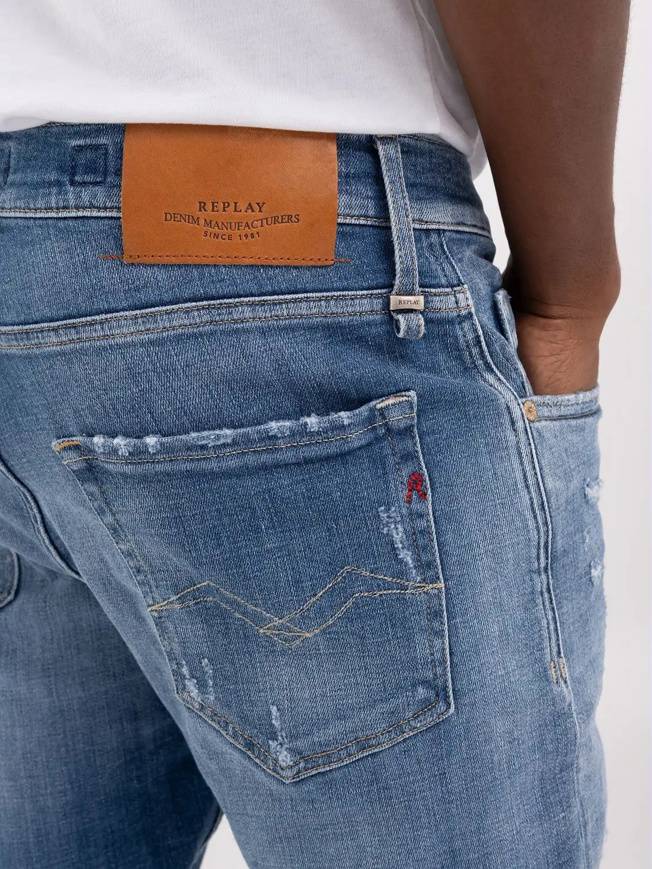 Please Jeans REPLAY JEANS MICKYM - M10 656 - BLUE DENIM Italy