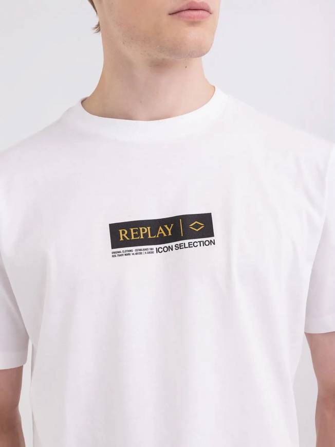 Please Jeans REPLAY T-SHIRT - M67 660 - WHITE Italia