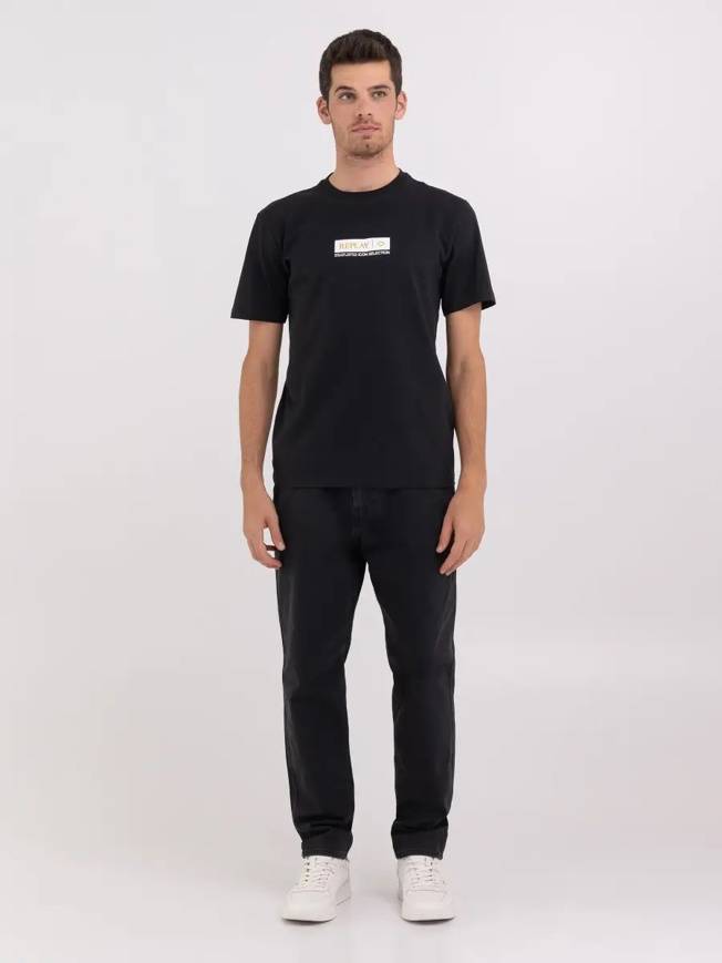 Please Jeans REPLAY T-SHIRT - M67 660 - BLACK
