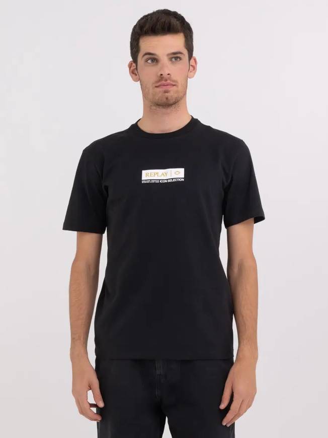 Please Jeans REPLAY T-SHIRT - M67 660 - BLACK 2025
