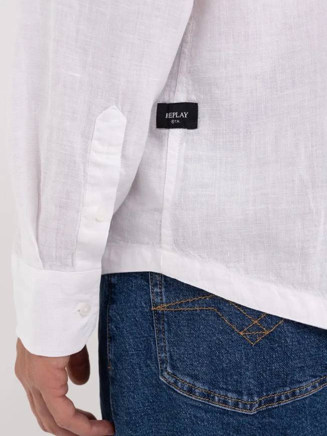 Please Jeans REPLAY CAMICIA - WHITE In Linea
