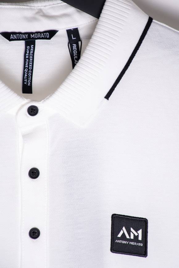 Please Jeans ANTONY MORATO POLO REGULAR - BIANCO Promozione