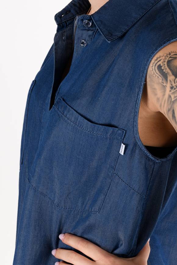 Please Jeans Please - Camicia C02 C20 - Blu Denim Consegna Veloce