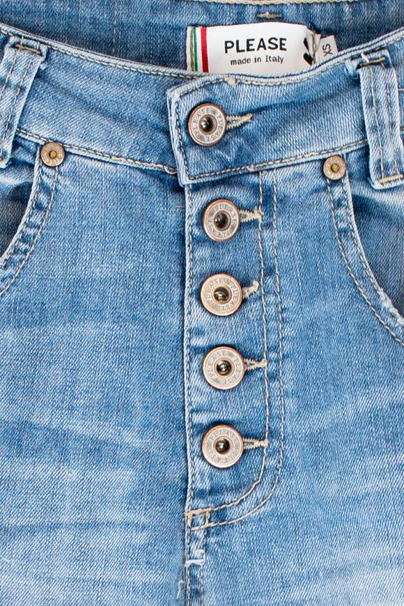 Please Jeans Please - Shorts P88 DQG - Blu Denim Fino Al -60%