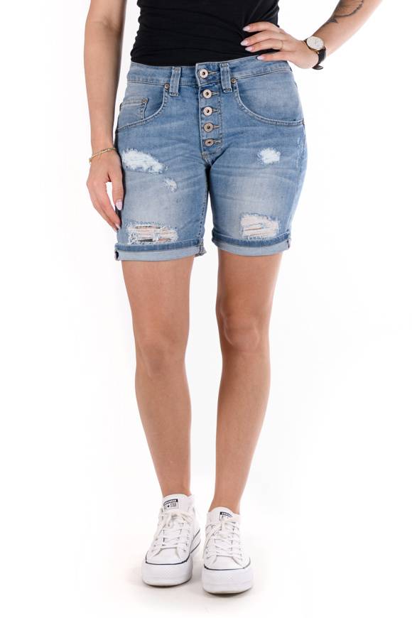 Please Jeans Please - Shorts P88 DQG - Blu Denim Fino Al -60%