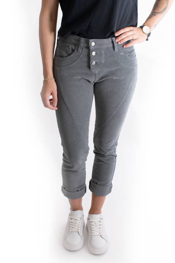 Please Jeans PLEASE CORD PANTALONI P78 - GARGOYLE Novità