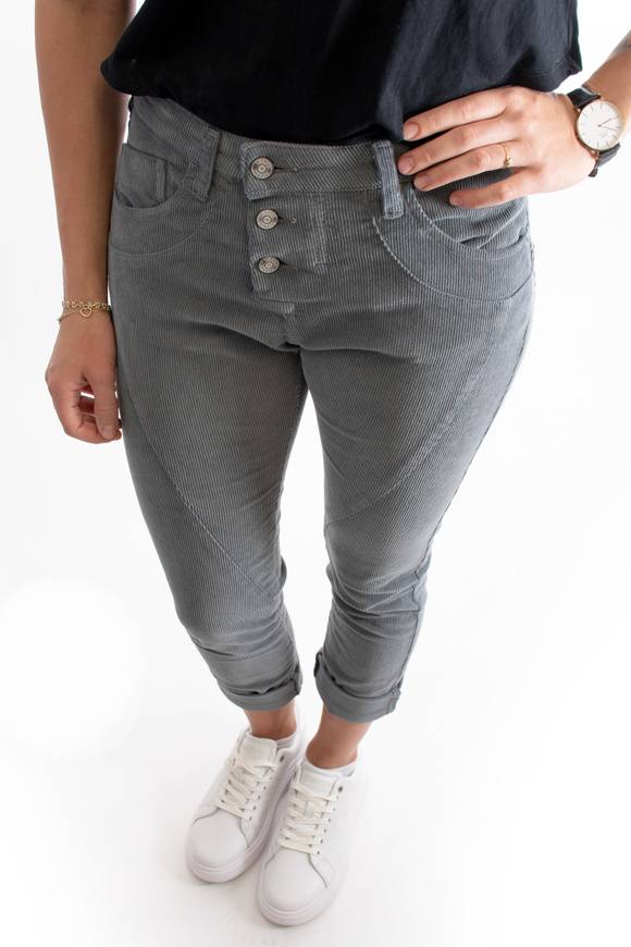Please Jeans PLEASE CORD PANTALONI P78 - GARGOYLE Novità