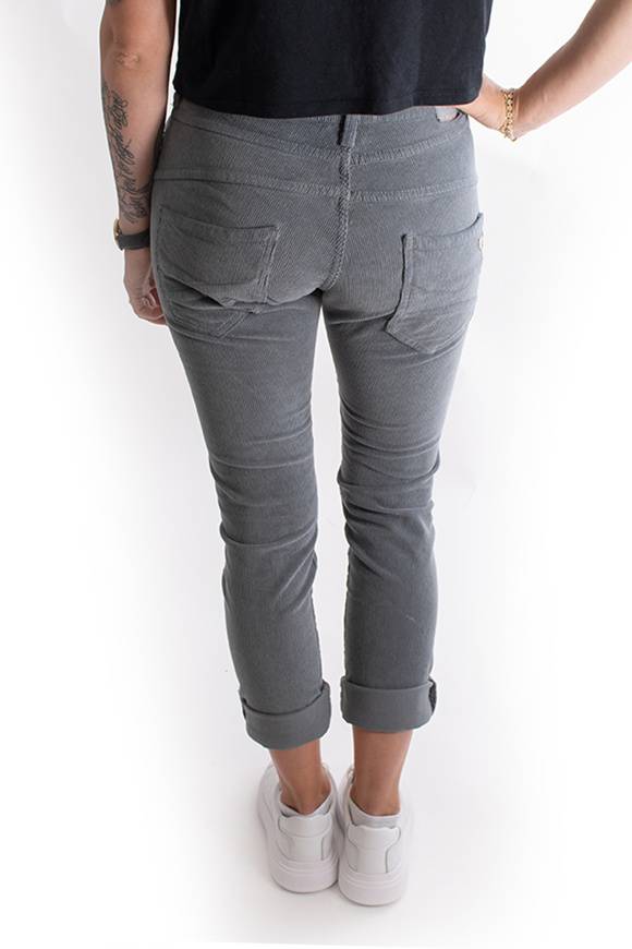Please Jeans PLEASE CORD PANTALONI P78 - GARGOYLE Novità