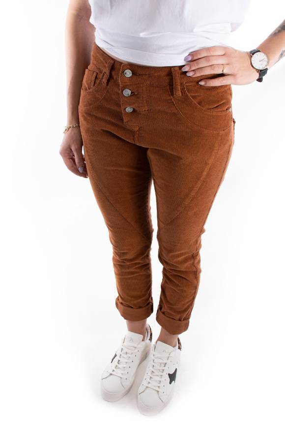 Please Jeans PLEASE PANTALONI CORD P78 - BRUCIATO 23 Presa