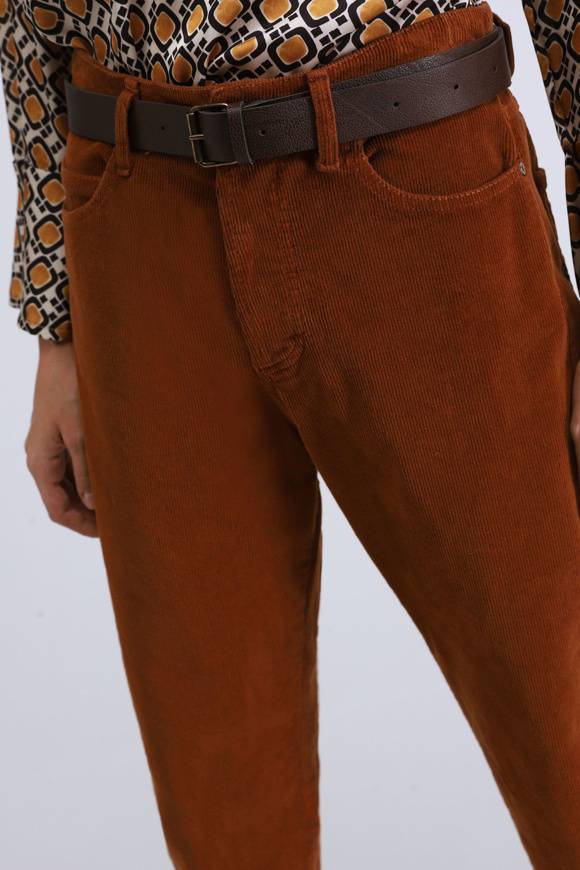 Please Jeans PLEASE CORD PANTS - P2T N3N - BRUCIATO 23 Offerta