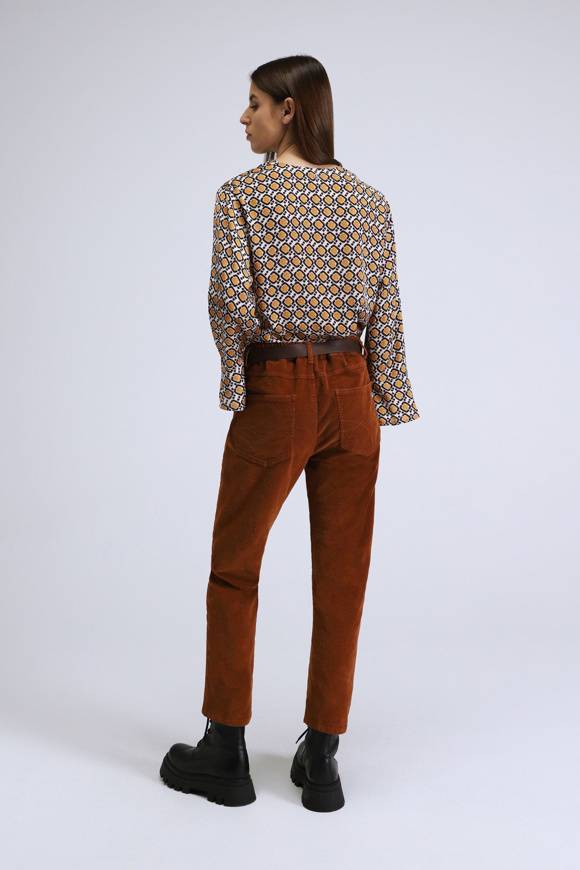 Please Jeans PLEASE CORD PANTS - P2T N3N - BRUCIATO 23 Offerta