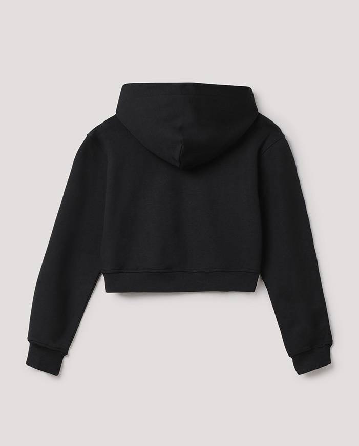Please Jeans HINNOMINATE FELPA CROPPED - HMA 119 - NERO Saldi
