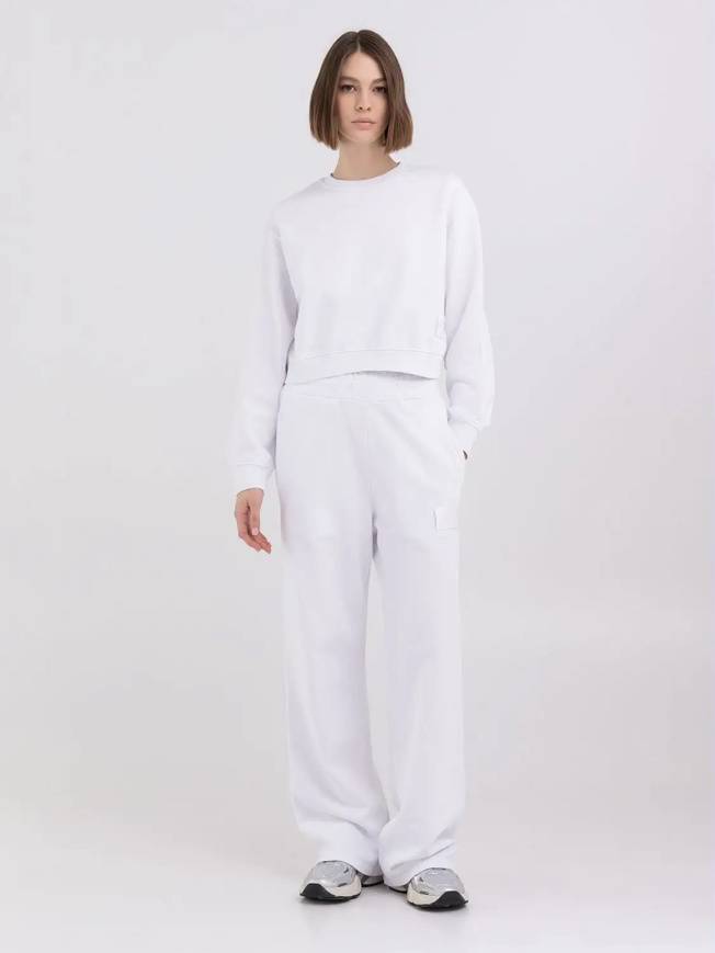 Please Jeans REPLAY FELPA CROPPED - WHITE Hotsell