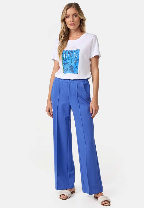 Please Jeans T-SHIRT CATNOIR IN MODAL CON STAMPA - AZZURRO TRES BIEN Pezzi Unici