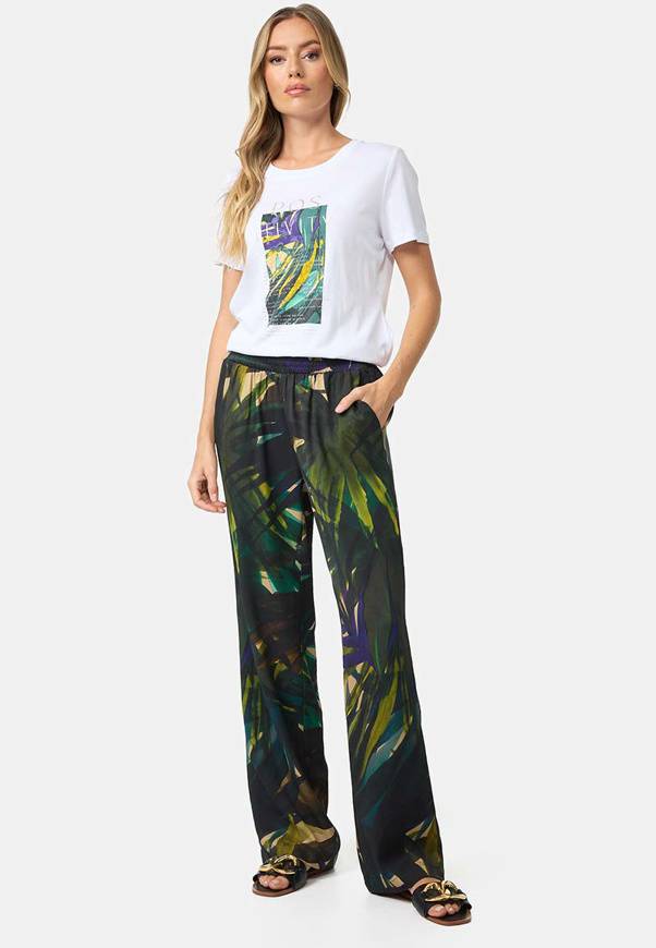 Please Jeans T-SHIRT CATNOIR IN MODAL CON STAMPA - POSIVITÀ TROPICALE Soddisfazione Garantita
