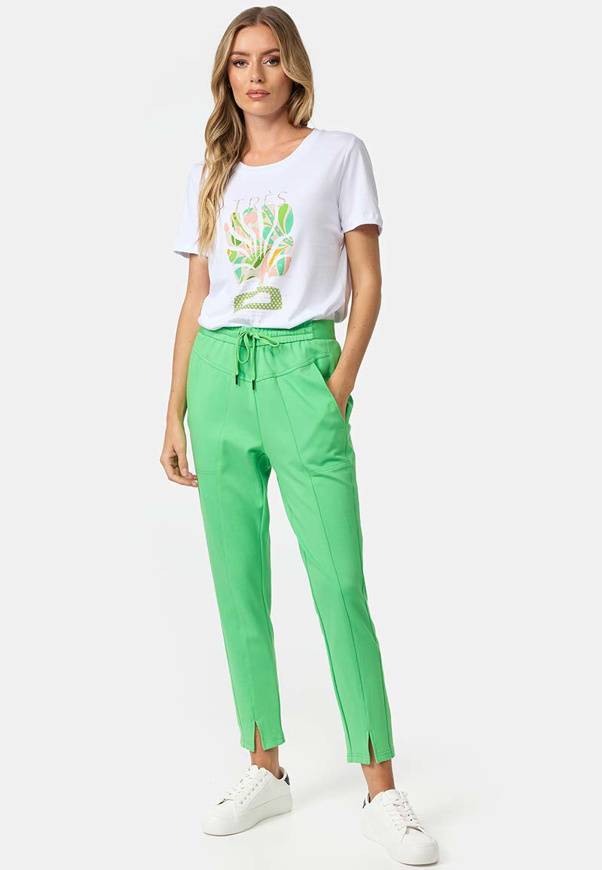 Please Jeans T-SHIRT CATNOIR IN MODAL CON STAMPA - VERDE TRES BIEN Qualità Garantita