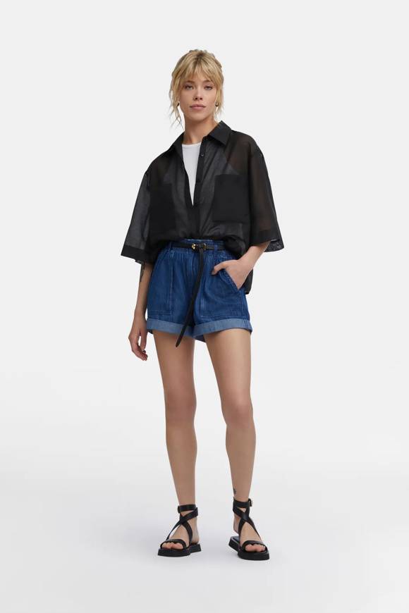 Please Jeans GAS FRANCESCA SHORTS - BLUE Affare Del Giorno