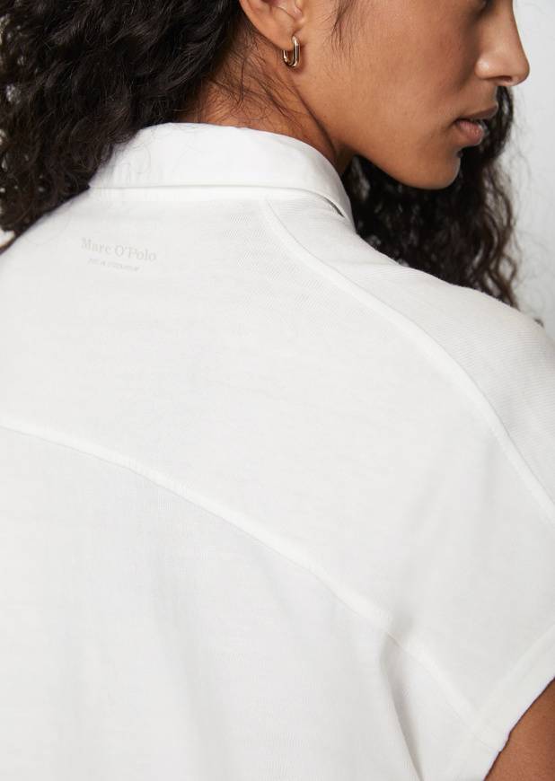 Please Jeans MARCO POLO OVERSIZE POLO - WHITE Hotsell