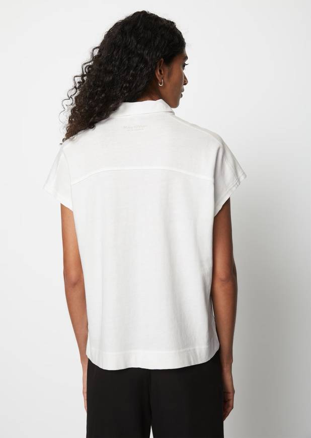 Please Jeans MARCO POLO OVERSIZE POLO - WHITE Hotsell