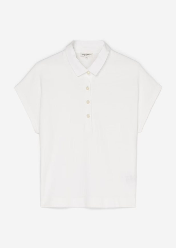 Please Jeans MARCO POLO OVERSIZE POLO - WHITE Hotsell