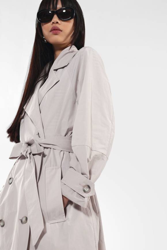 Please Jeans IMPERIAL COAT - CHALK Saldi Di Fabbrica