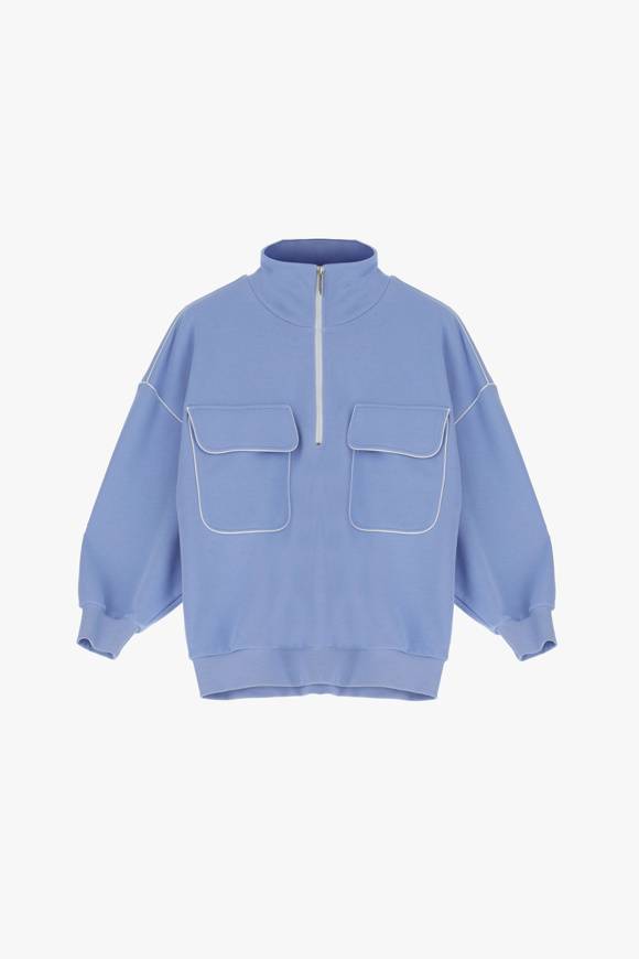 Please Jeans IMPERIAL SWEATER - FG4 HGS - CELESTE I Più Venduti