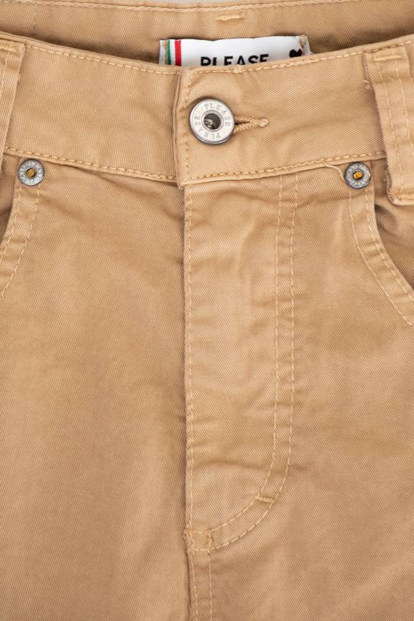 Please Jeans PLEASE SHORTS - D0G N3N - BEIGE Nuova