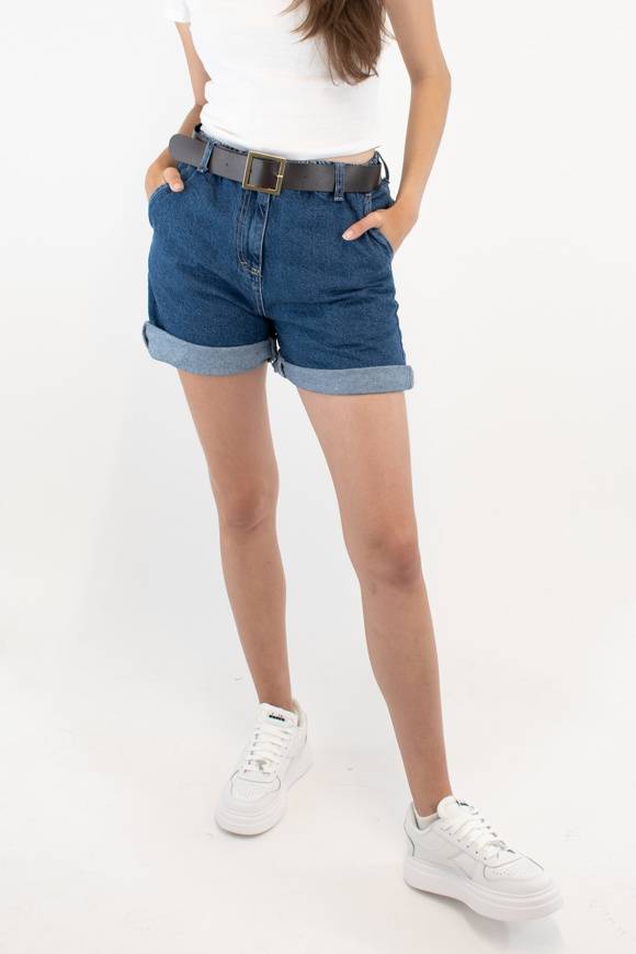 Please Jeans PLEASE BERMUDA SHORTS - D0J C81 (N3N) - BLU DENIM Promozione