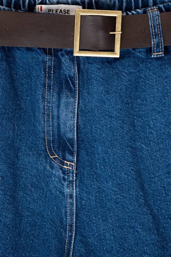 Please Jeans PLEASE BERMUDA SHORTS - D0J C81 (N3N) - BLU DENIM Promozione
