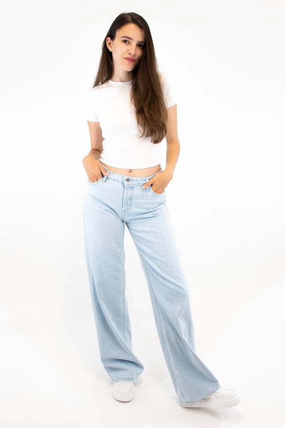 Please Jeans PLEASE FLARE JEANS - P27 NQZ - BLU DENIM Spedizione Gratuita