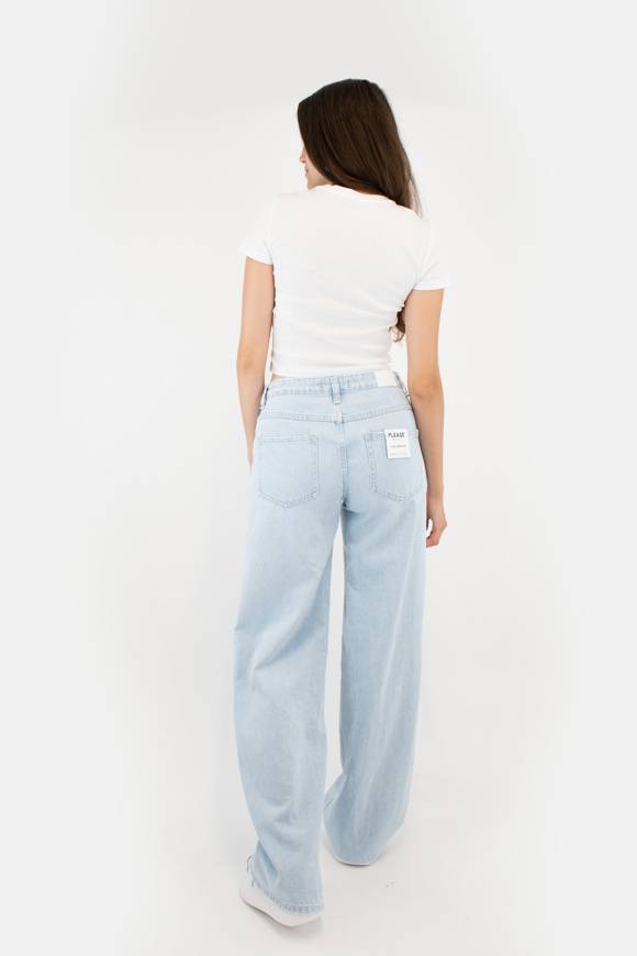 Please Jeans PLEASE FLARE JEANS - P27 NQZ - BLU DENIM Spedizione Gratuita