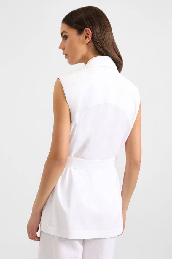 Please Jeans PLEASE GILET - L0D 000 - WHITE Consegna Veloce