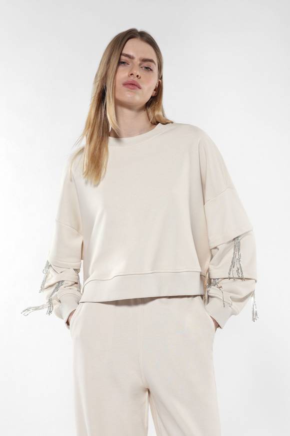Please Jeans IMPERIAL SWEATSHIRT OVERSIZE - FG3 APL - ICE Sottocosto
