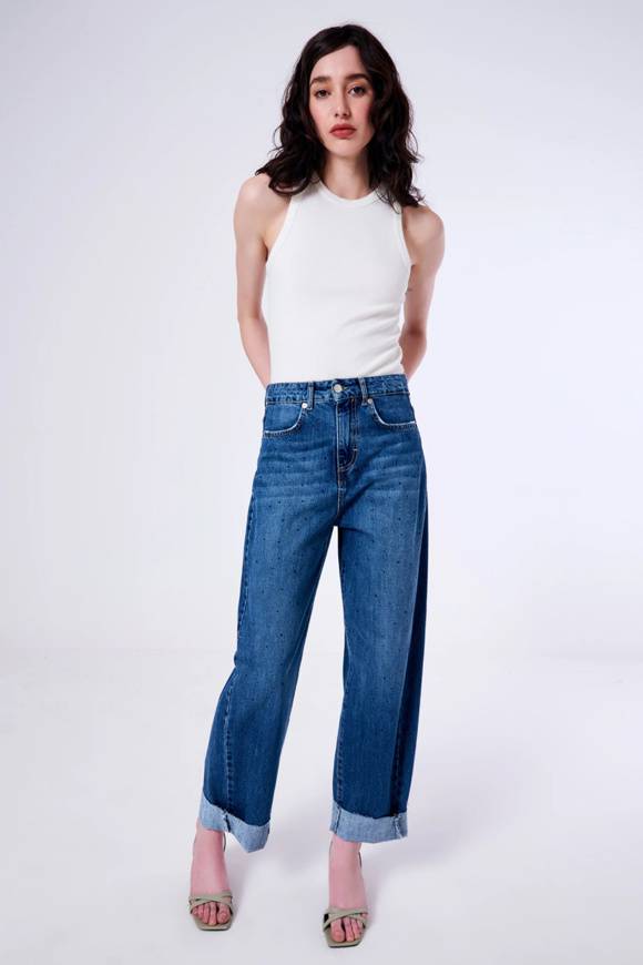 Please Jeans VICOLO DENIM JEANS GLITTER - DB5 191 - BLUE DENIM