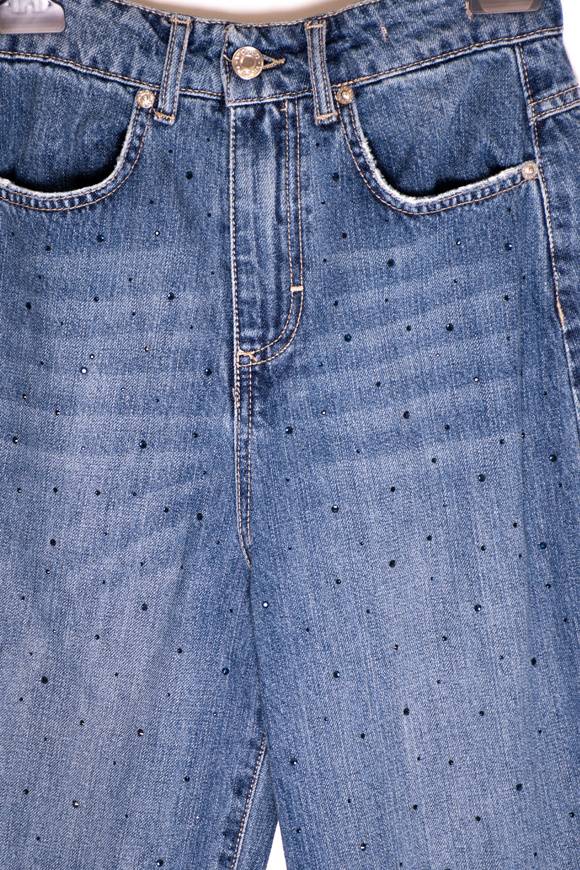 Please Jeans VICOLO DENIM JEANS GLITTER - DB5 191 - BLUE DENIM Economico