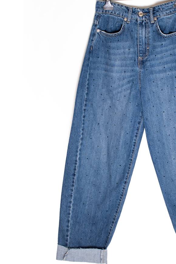 Please Jeans VICOLO DENIM JEANS GLITTER - DB5 191 - BLUE DENIM Economico