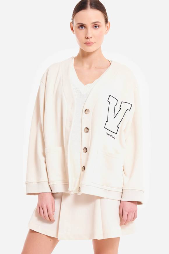 Please Jeans VICOLO SWEATER COLLEGE - RB0 116 - LATTE Online