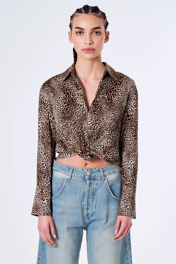 Please Jeans VICOLO TOP - TB1 190 - ANIMALIER Saldi
