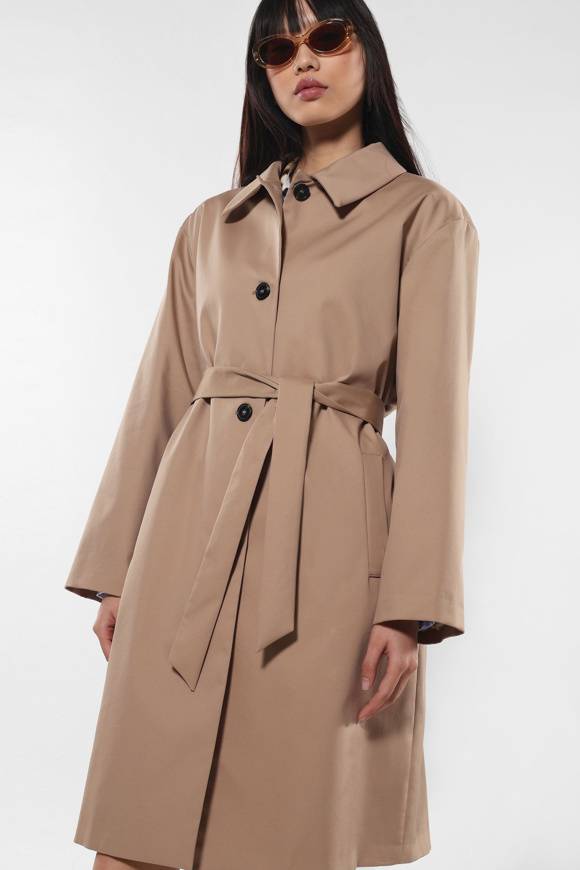 Please Jeans IMPERIAL TRENCHCOAT - KI4 HLJ - BEIGE Vendita Calda
