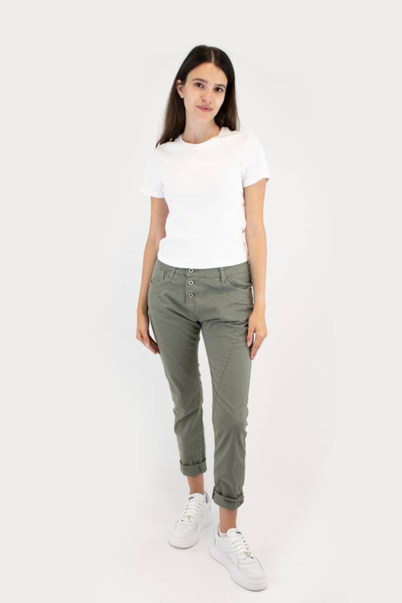 Please Jeans PLEASE - PANTALONI P78 N3N - MILITARE 2025