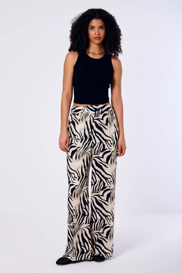 Please Jeans VICOLO ZEBRA TROUSERS - TB 04 - ZEBRATO Spedizione Gratuita