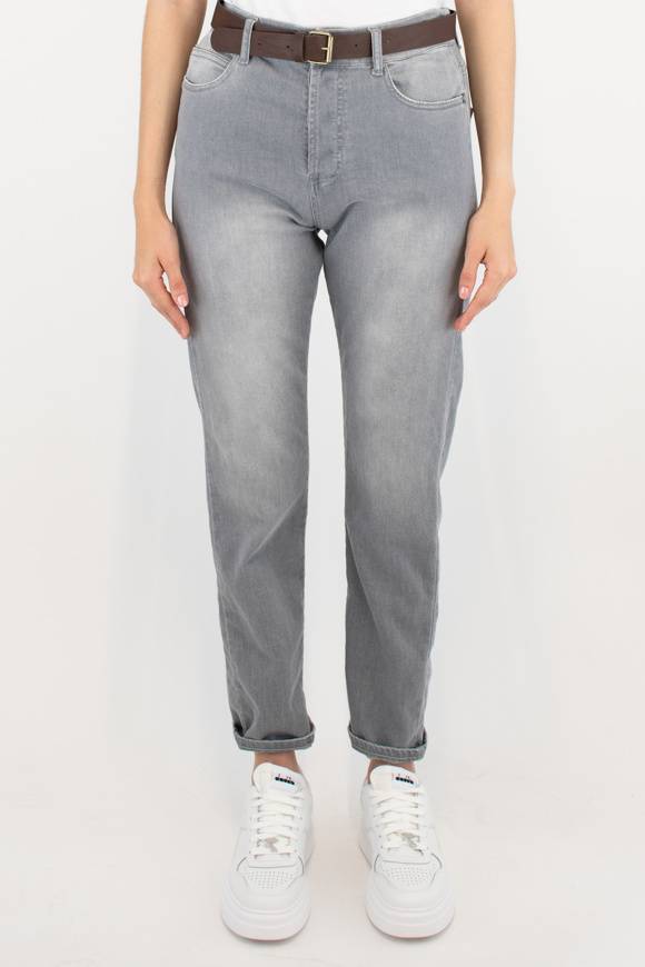 Please Jeans PLEASE TROUSERS - P2S NON - GREY Prezzo Ridotto