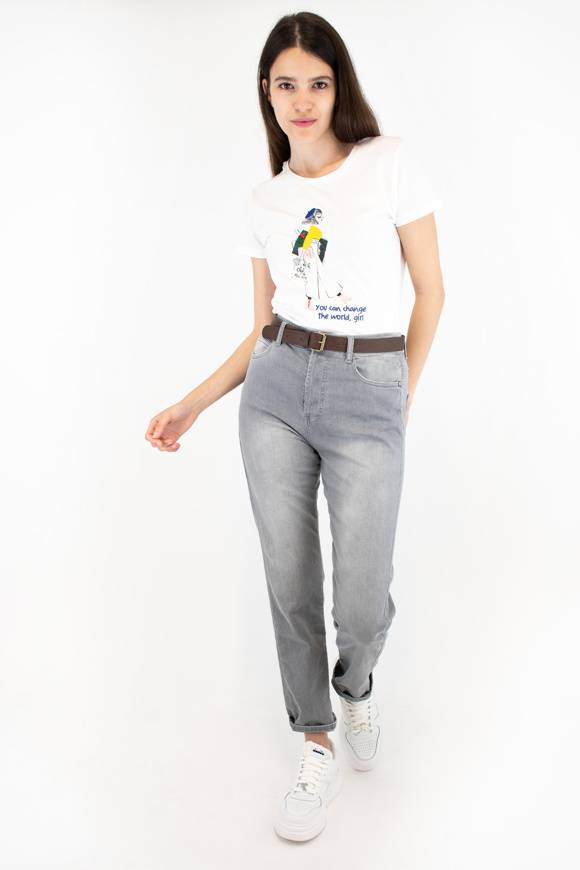 Please Jeans PLEASE T-SHIRT - T76 326 - WHITE Sottocosto