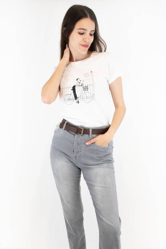Please Jeans PLEASE T-SHIRT - T76 323 - WHITE Convenienza
