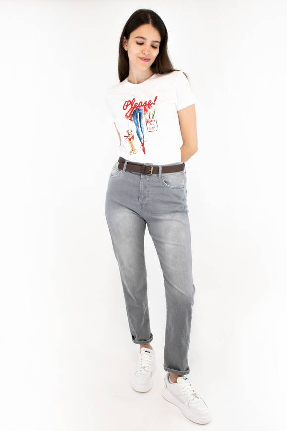 Please Jeans PLEASE T-SHIRT - T76 329 - WHITE Novità