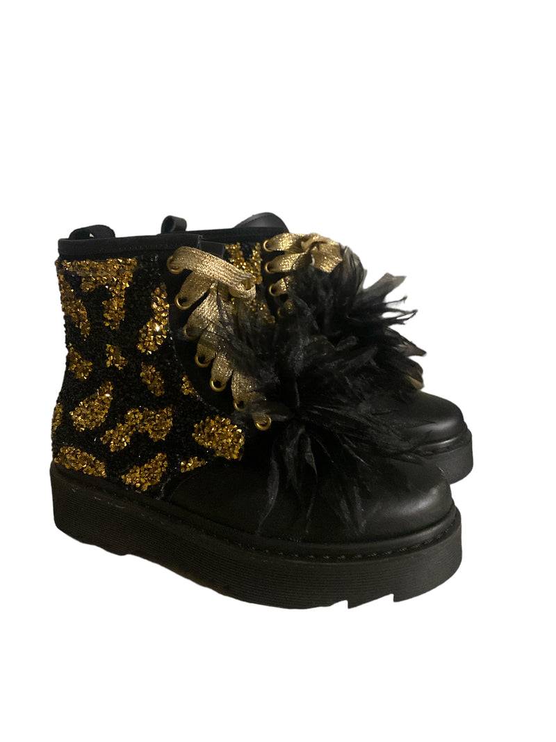Pokemaoke Stivaletto Glitter Oro