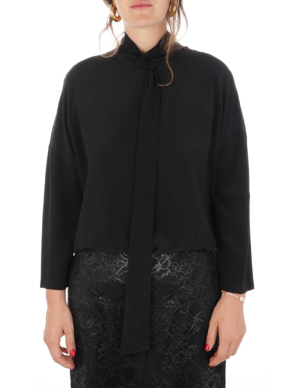 ASPESI Camicia Donna in Seta con Cravatta Acquista Ora