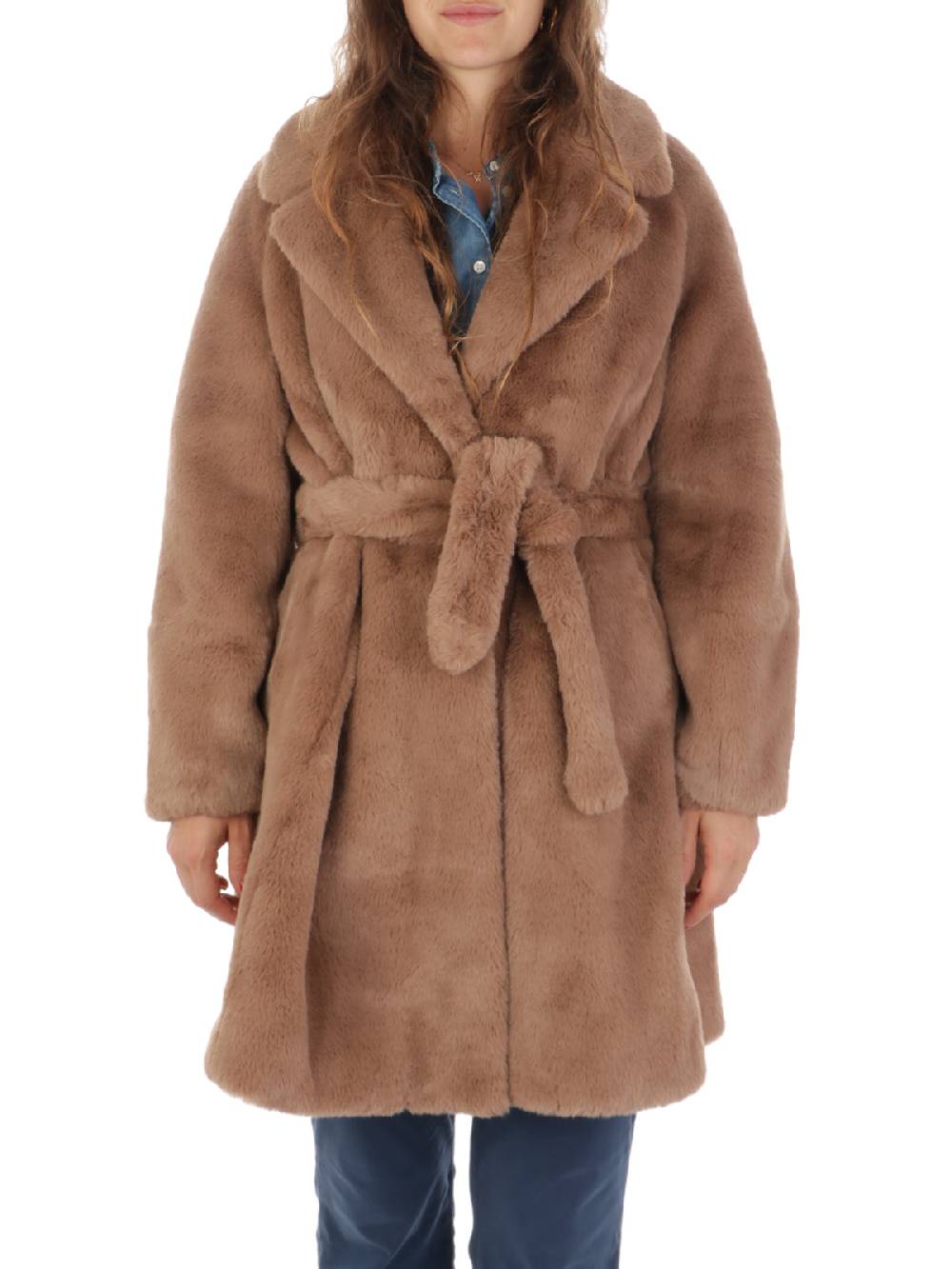 NENETTE Giacca Lunga Donna in Ecopelliccia Fino Al -60%
