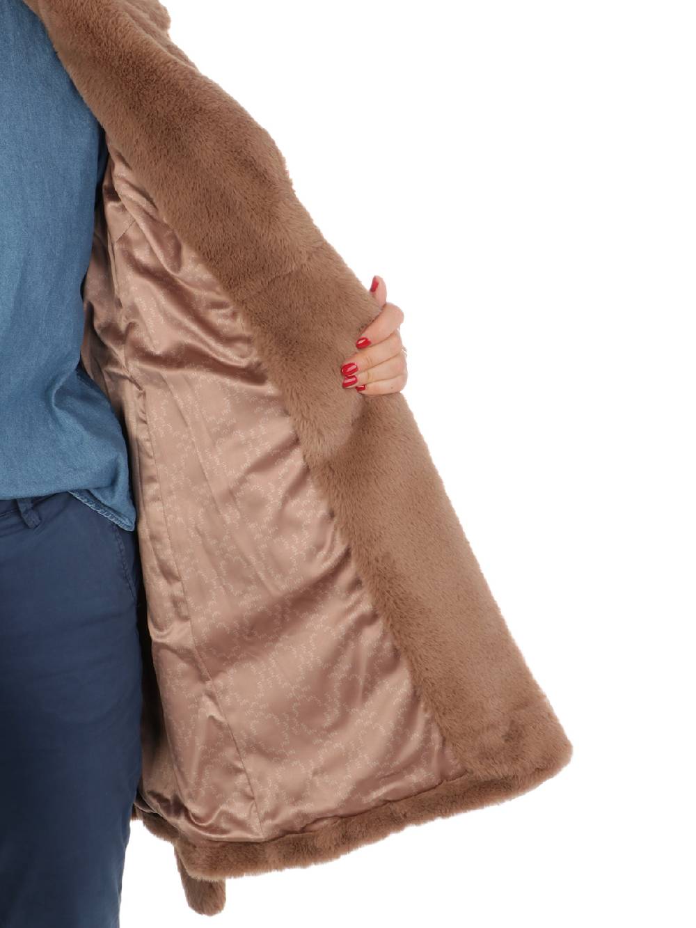 NENETTE Giacca Lunga Donna in Ecopelliccia Fino Al -60%