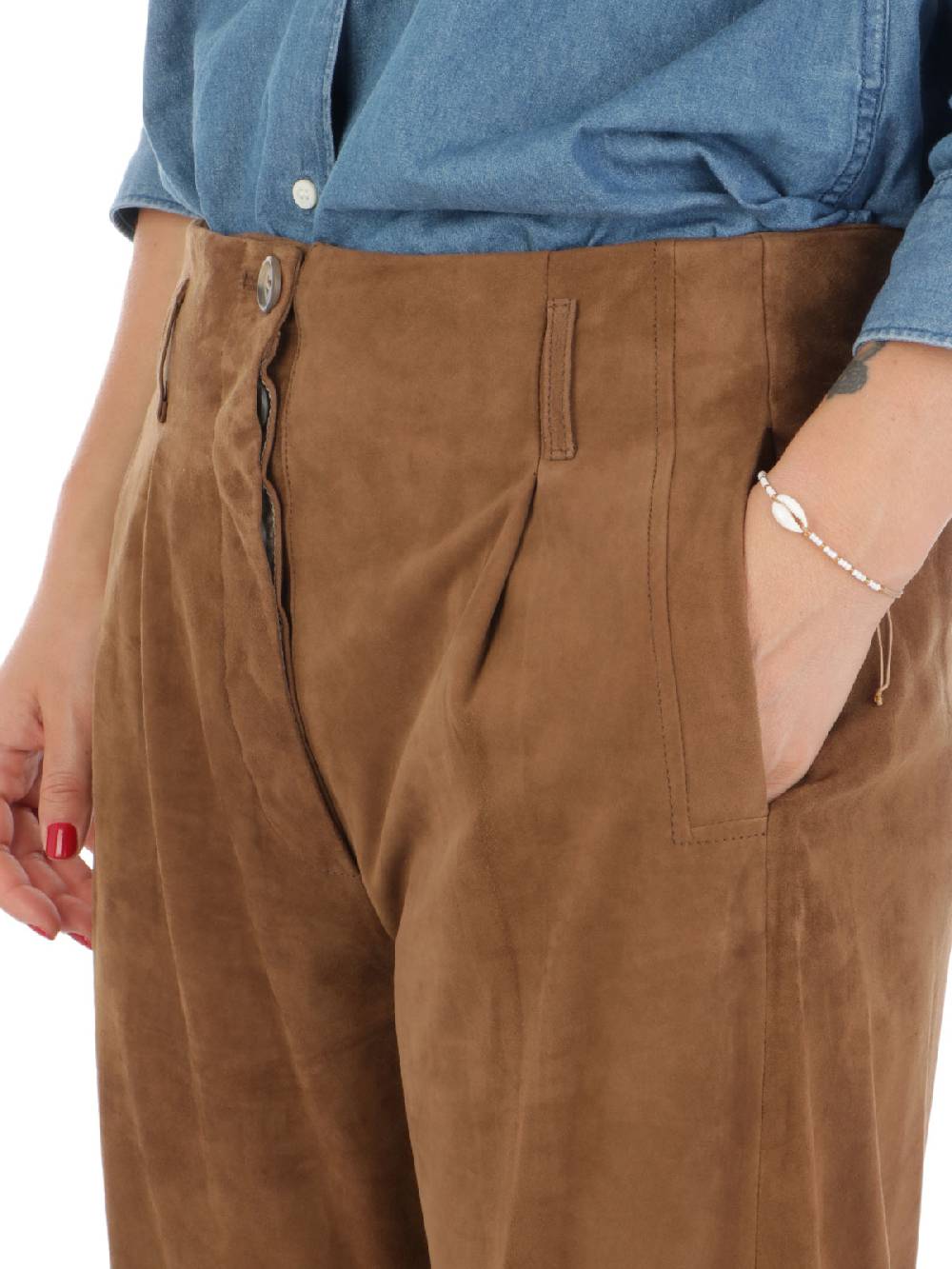KILTIE Pantaloni Donna Arles in Suede Shopping Online